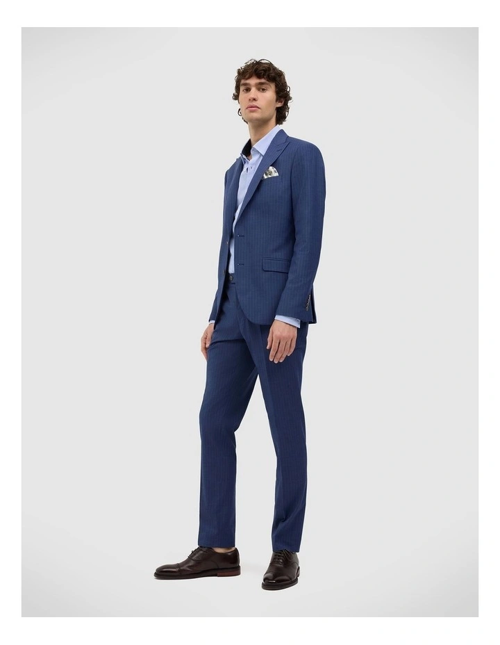 Nate Pinstripe Tailored Jacket in Blue image 3