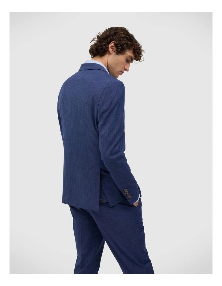 Nate Pinstripe Tailored Jacket in Blue image 5