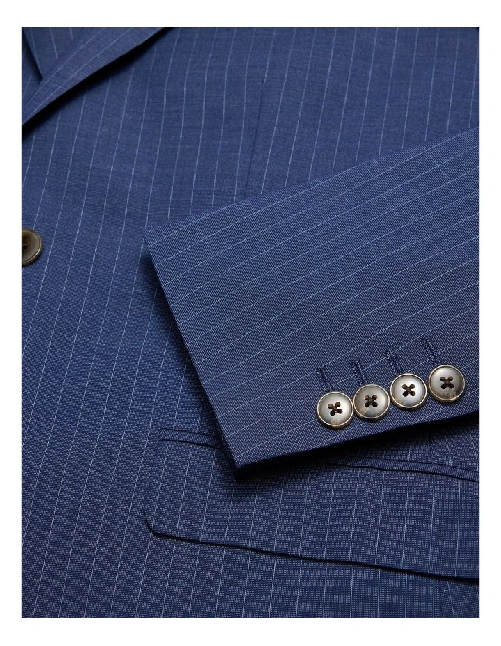 Nate Pinstripe Tailored Jacket in Blue image 6