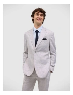 Sam Check Tailored Jacket in Lt Grey