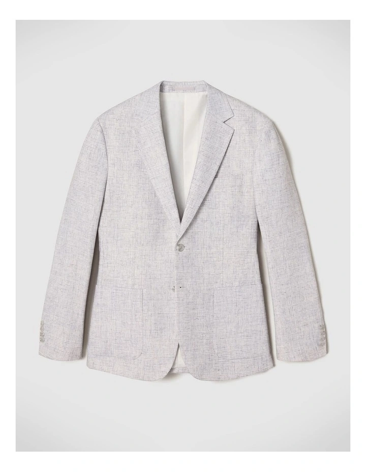 Sam Check Tailored Jacket in Lt Grey image 2