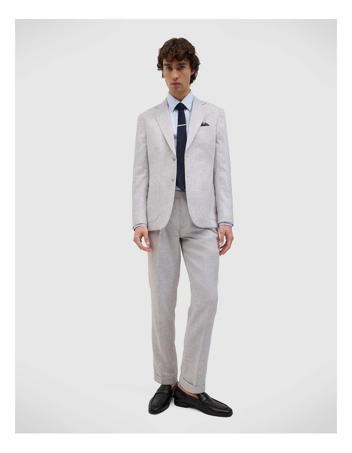 Sam Check Tailored Jacket in Lt Grey image 3