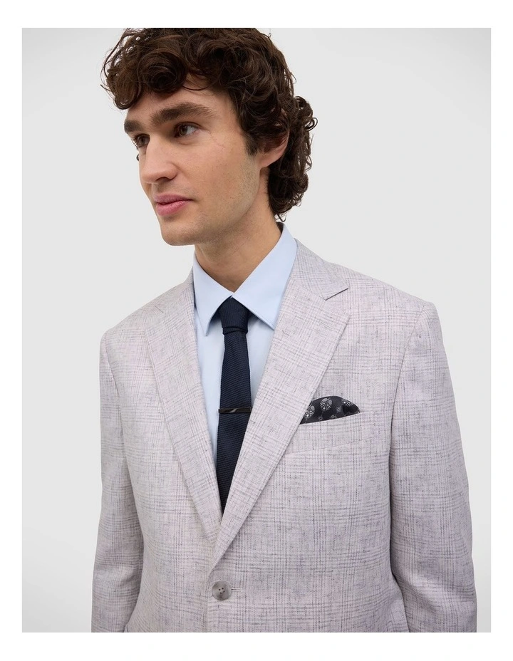 Sam Check Tailored Jacket in Lt Grey image 4