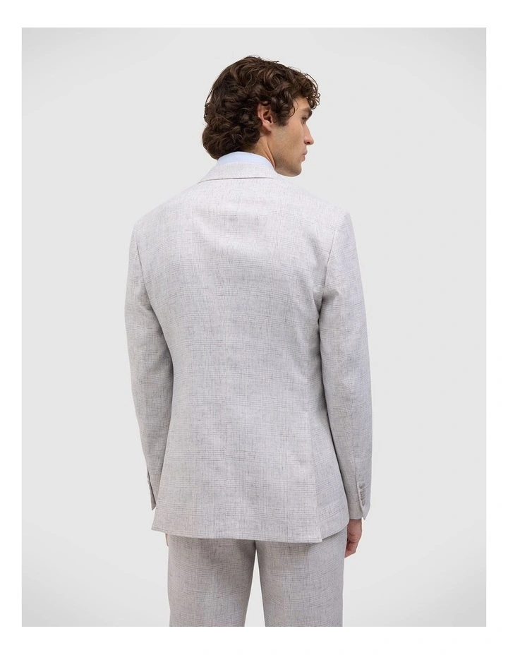Sam Check Tailored Jacket in Lt Grey image 5