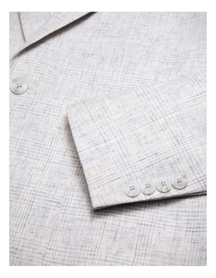 Sam Check Tailored Jacket in Lt Grey image 6