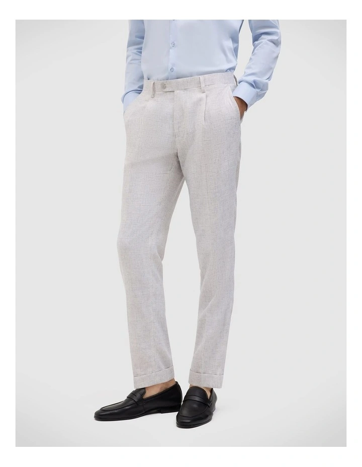 Sam Check Tailored Pant in Lt Grey image 1