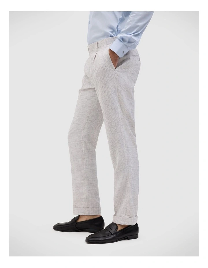 Sam Check Tailored Pant in Lt Grey image 3