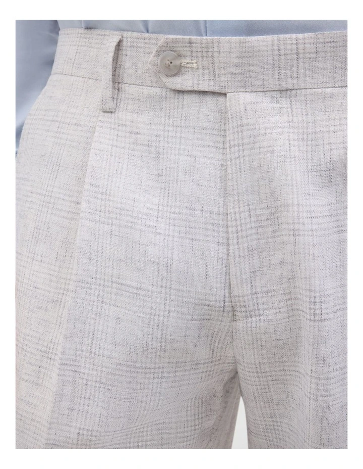 Sam Check Tailored Pant in Lt Grey image 4