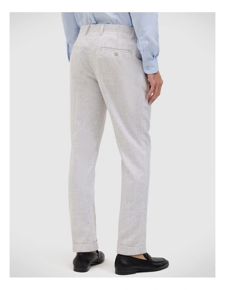 Sam Check Tailored Pant in Lt Grey image 5