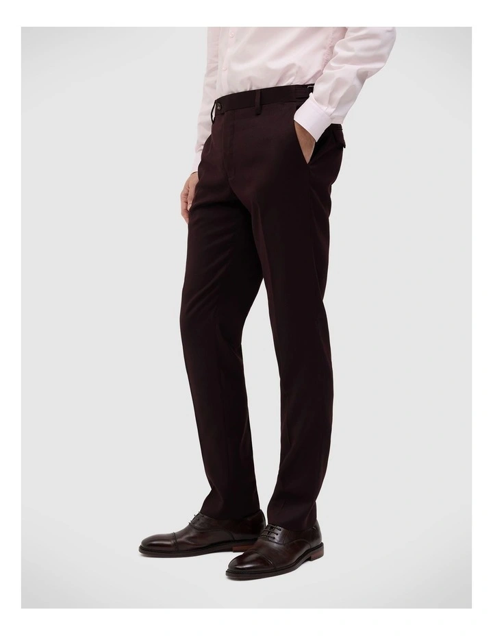 Maurice Tailored Pant in Burgundy image 1