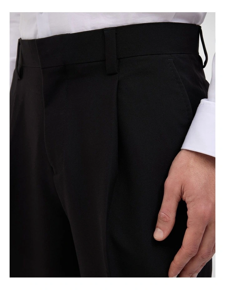 Elijah Relaxed Pleated Pant in Black image 5