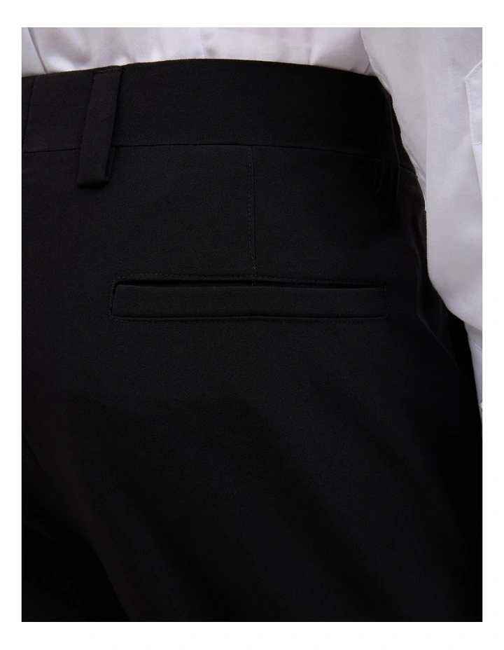 Elijah Relaxed Pleated Pant in Black image 7