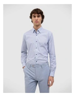 Toby Geo Print Shirt in Blue