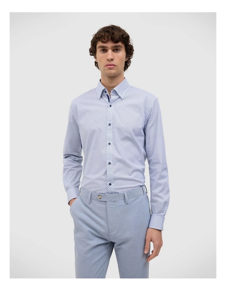 Toby Geo Print Shirt in Blue image 1