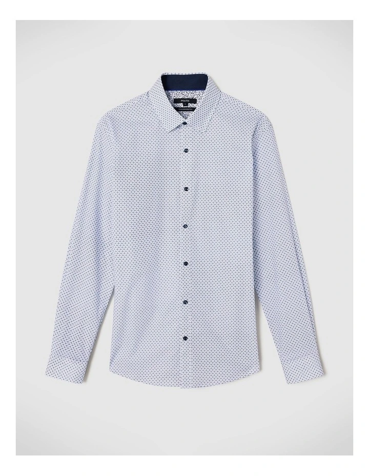 Toby Geo Print Shirt in Blue image 2