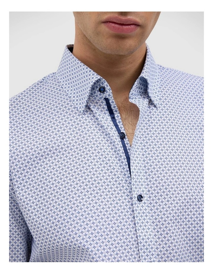 Toby Geo Print Shirt in Blue image 4