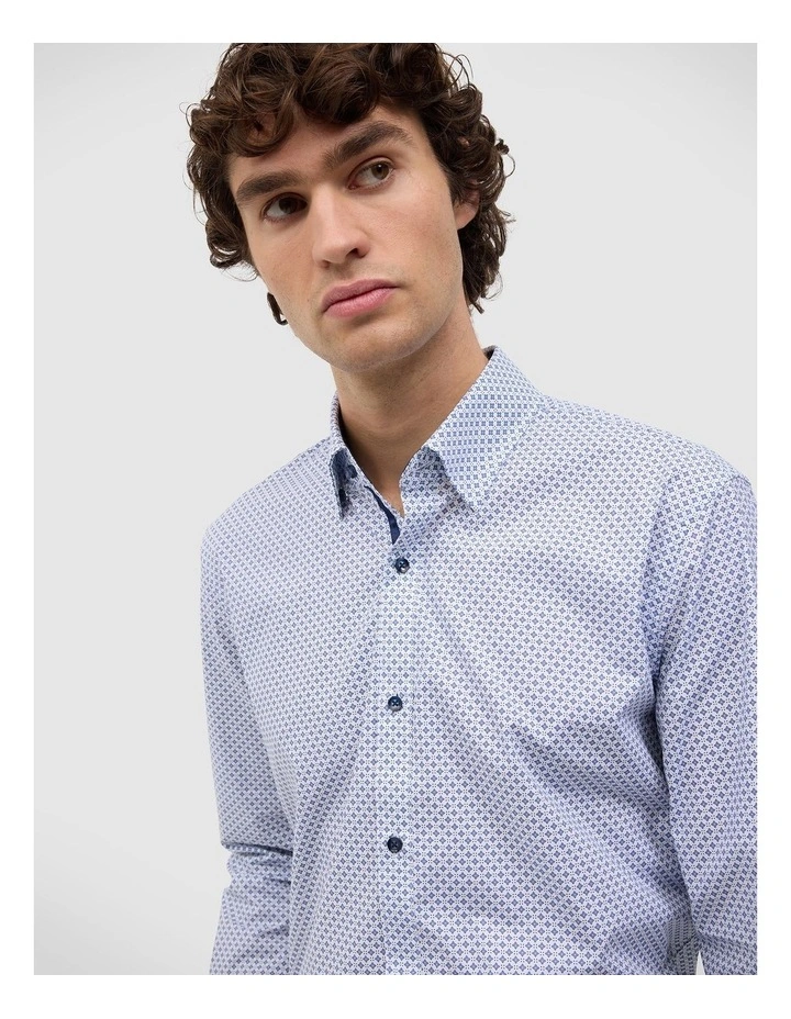 Toby Geo Print Shirt in Blue image 5
