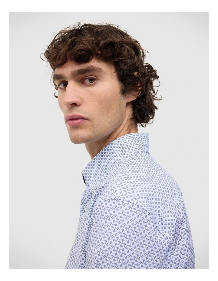 Toby Geo Print Shirt in Blue image 6