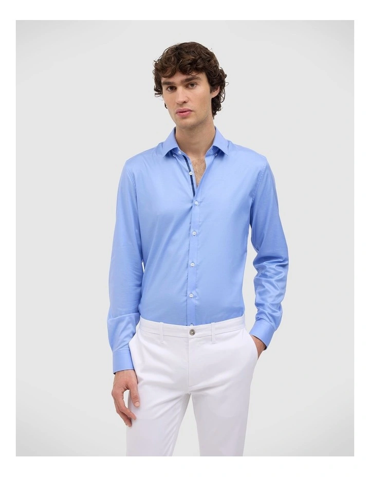 Noah Tencel Lyocell Blend Shirt in Blue image 1