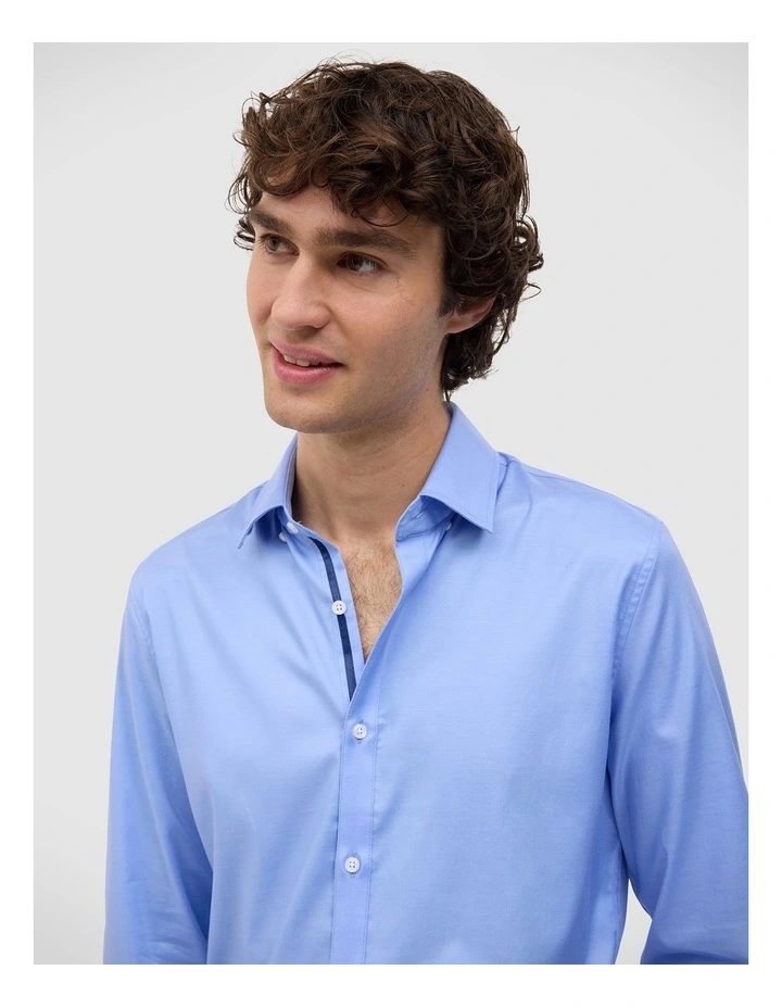 Noah Tencel Lyocell Blend Shirt in Blue image 3