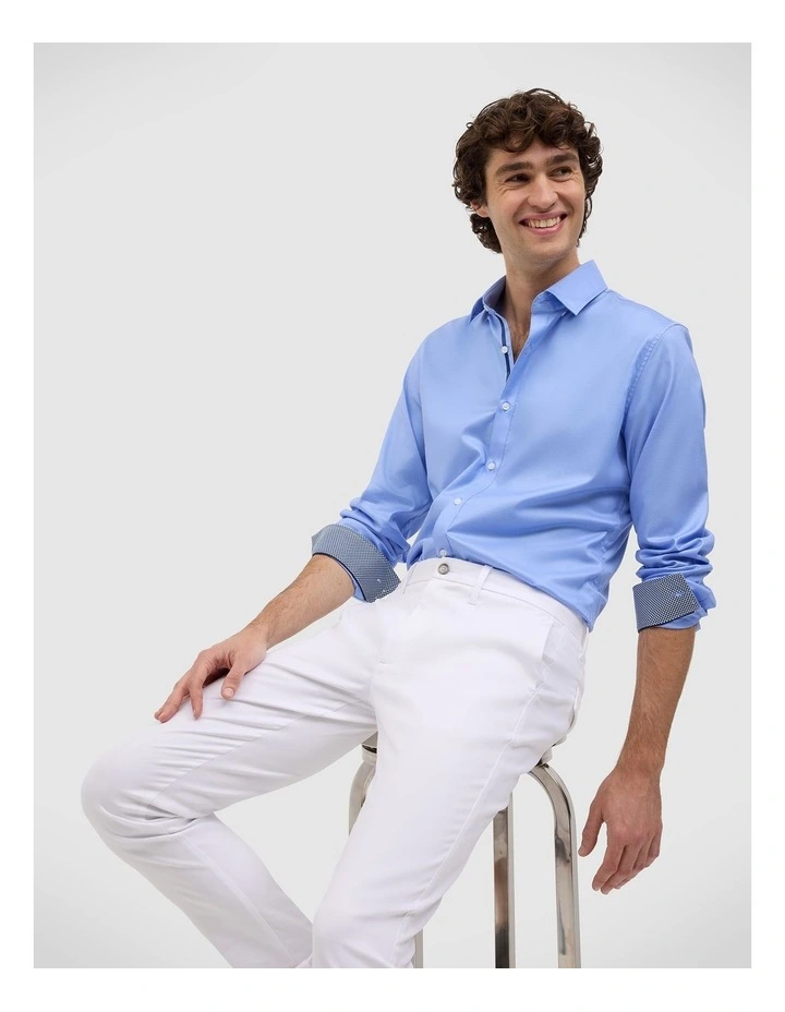 Noah Tencel Lyocell Blend Shirt in Blue image 7