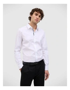 Aaron Cotton Shirt in White