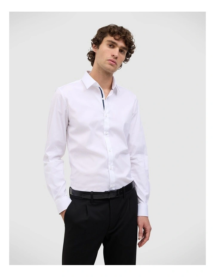 Aaron Cotton Shirt in White image 1