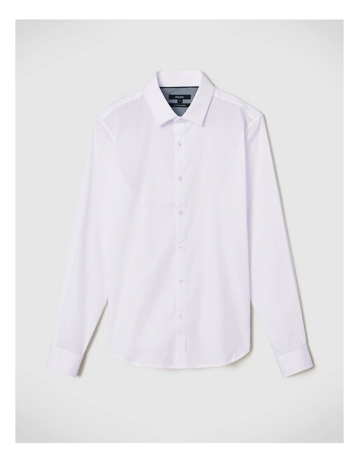 Aaron Cotton Shirt in White image 2