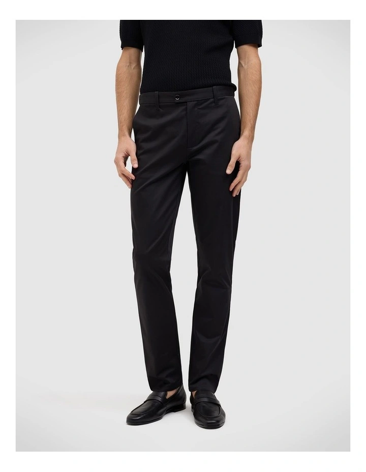 Tyler Comfort Stretch Chino in Dark Charcoal image 1
