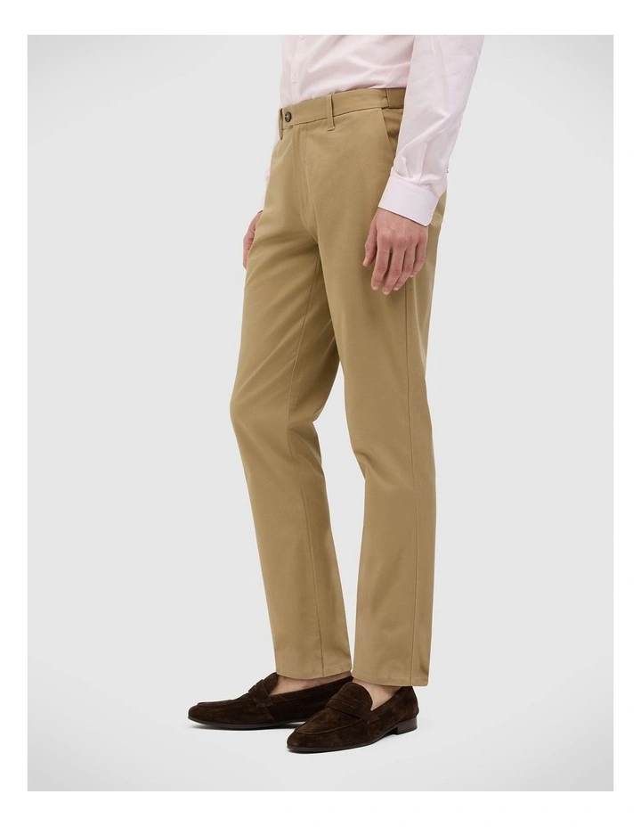 Tyler Comfort Stretch Chino in Tan image 3