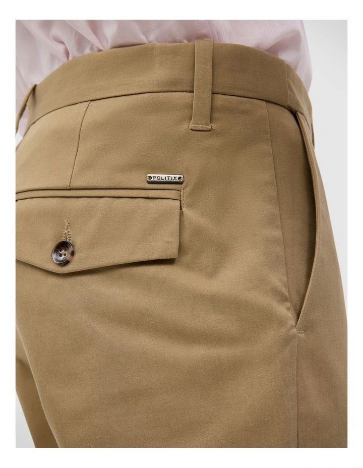 Tyler Comfort Stretch Chino in Tan image 5