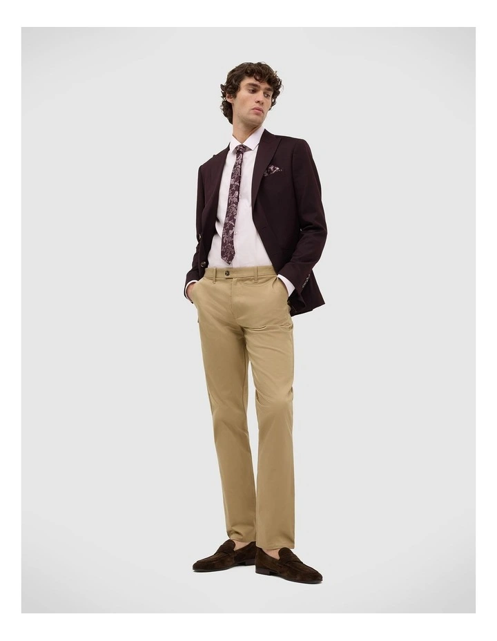 Tyler Comfort Stretch Chino in Tan image 6
