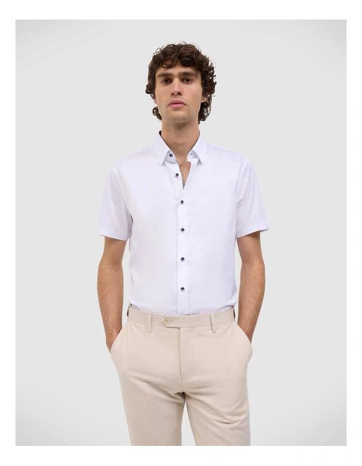 Joshua Textured Shirt in White image 1