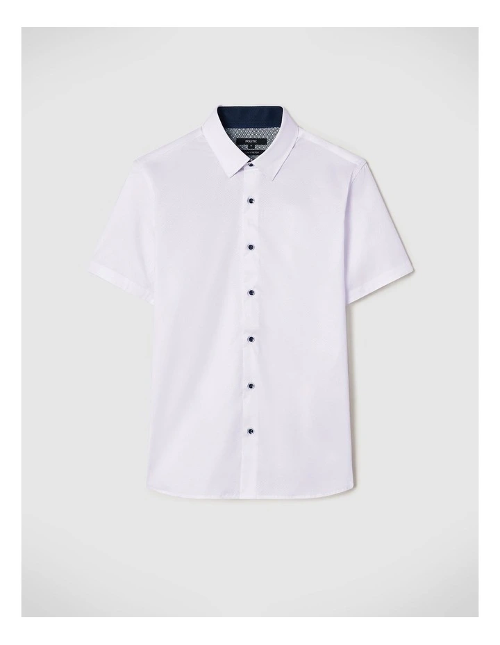 Joshua Textured Shirt in White image 2