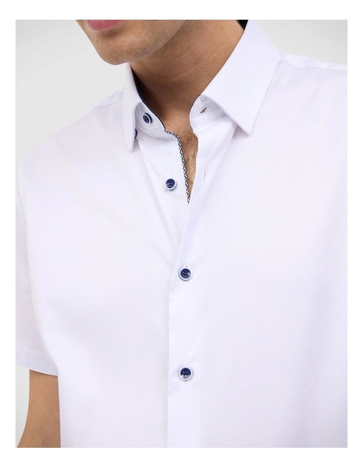 Joshua Textured Shirt in White image 4