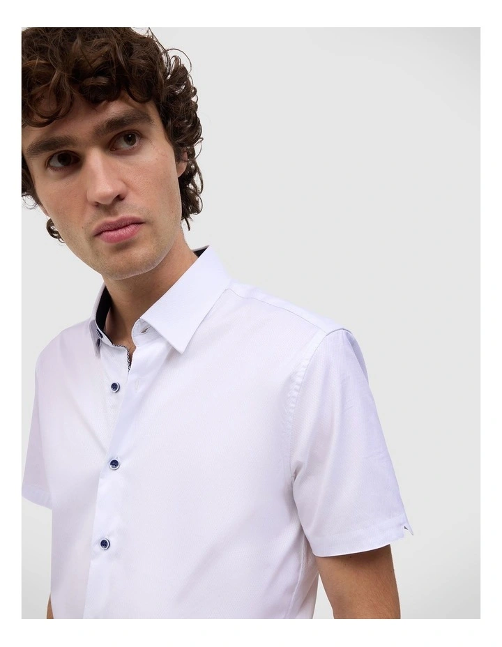 Joshua Textured Shirt in White image 5