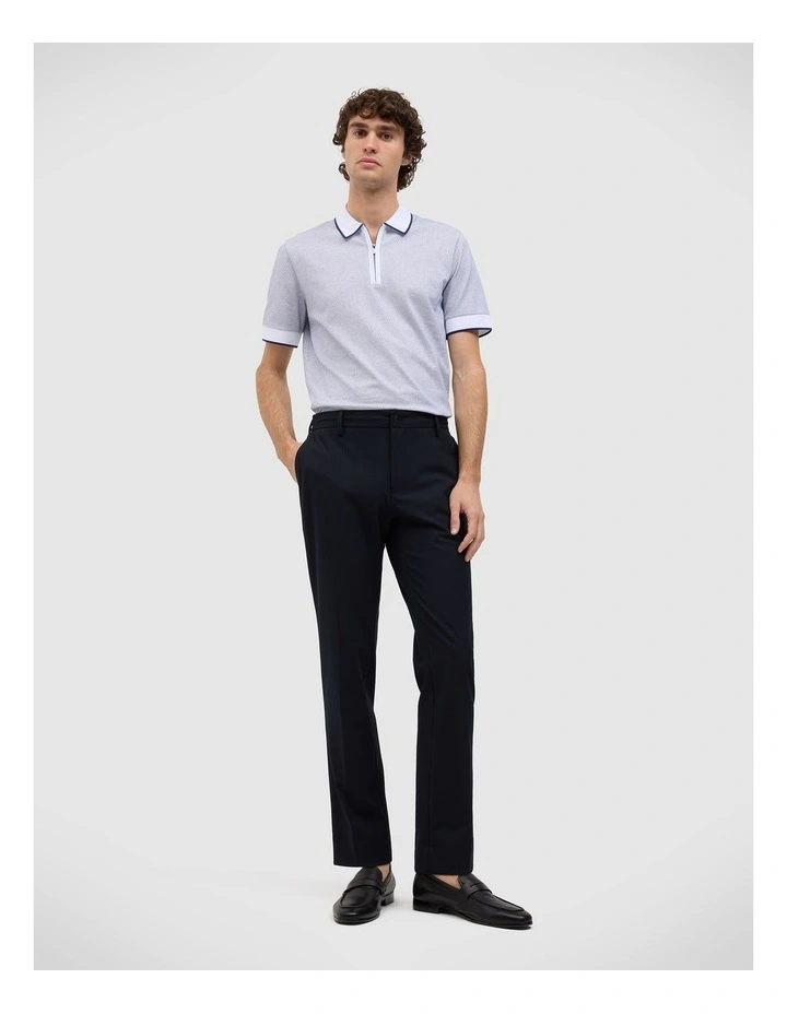 Zachary Jacquard Polo in Wht/coblt image 1