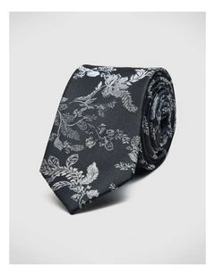 Francis Floral Tie in Black
