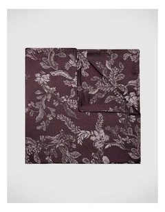 Francis Floral Pocket Square in Burgundy