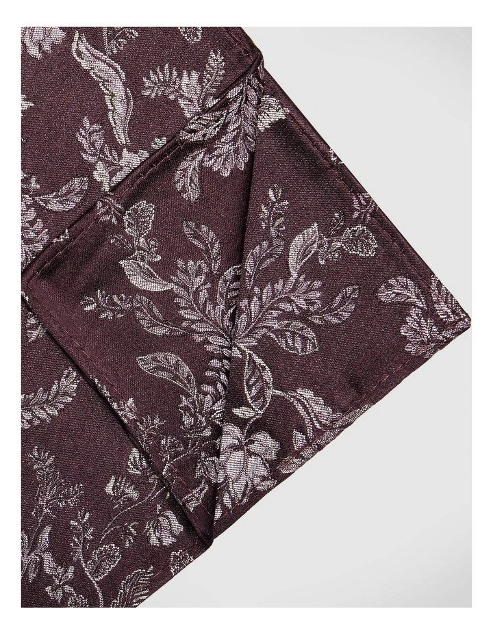 Francis Floral Pocket Square in Burgundy image 2