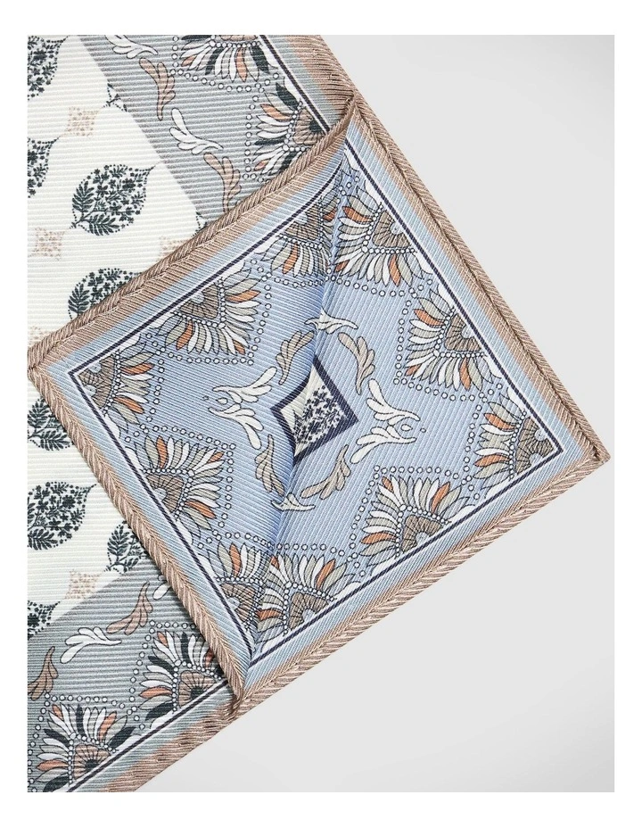Harvey Silk Pocket Square in Blue image 2