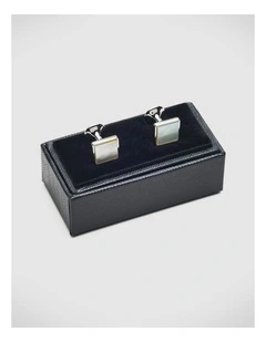 Mason Mother Of Pearl Cufflinks in Silver