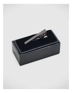 Patrick Textured Tie Clip in Gunmetal