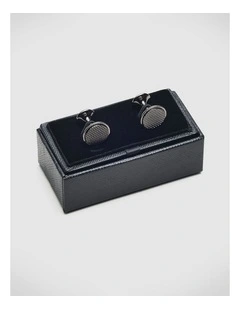 Patrick Textured Cufflinks in Gunmetal