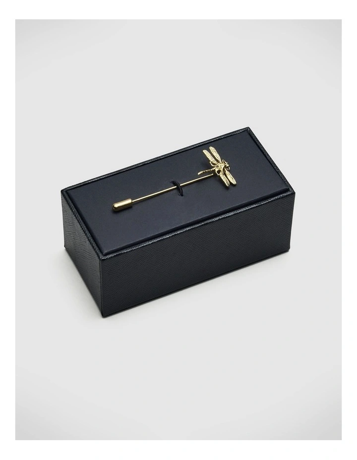 Alf Dragonfly Lapel Pin in Gold image 1