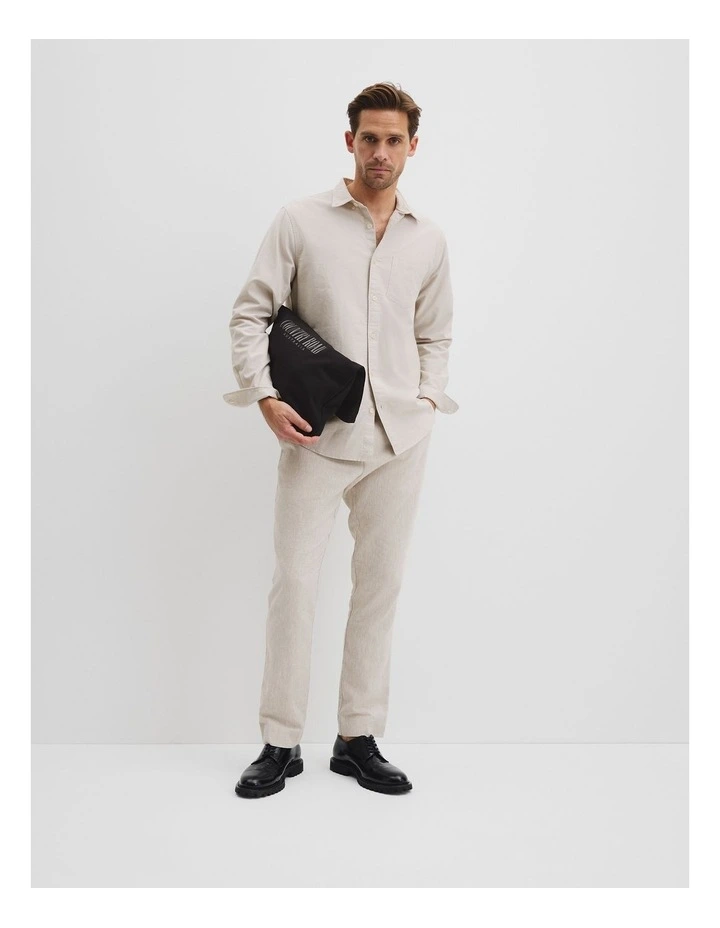 Regular Fit Australian Cotton Oxford Shirt in Pebble image 1