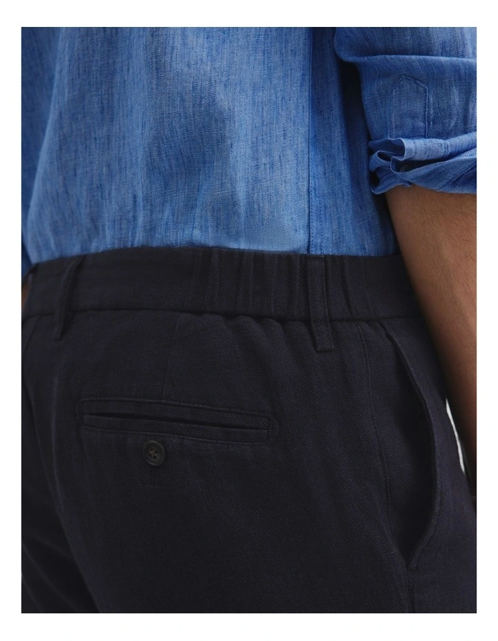 Linen Cotton Pant in Navy image 3