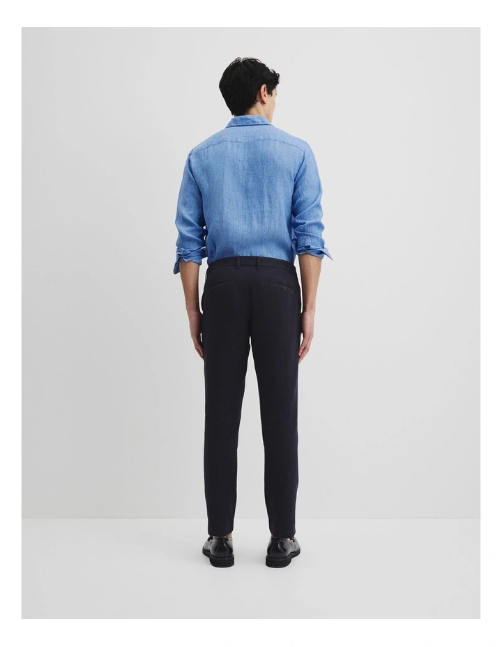 Linen Cotton Pant in Navy image 4