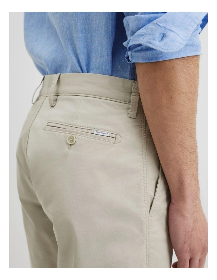 Australian Cotton Stretch Chino Short in Pebble image 3