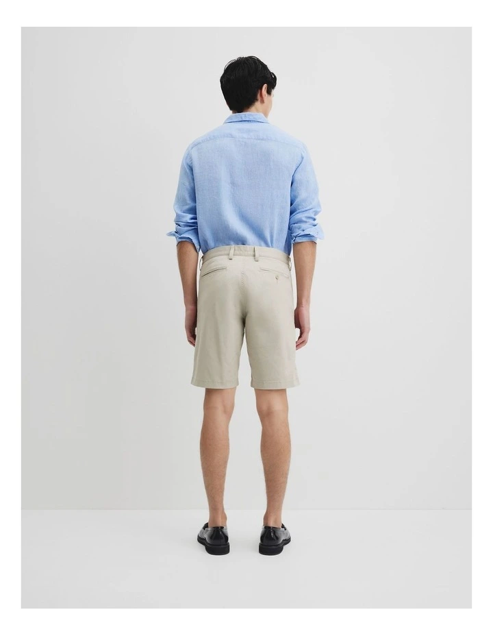 Australian Cotton Stretch Chino Short in Pebble image 4